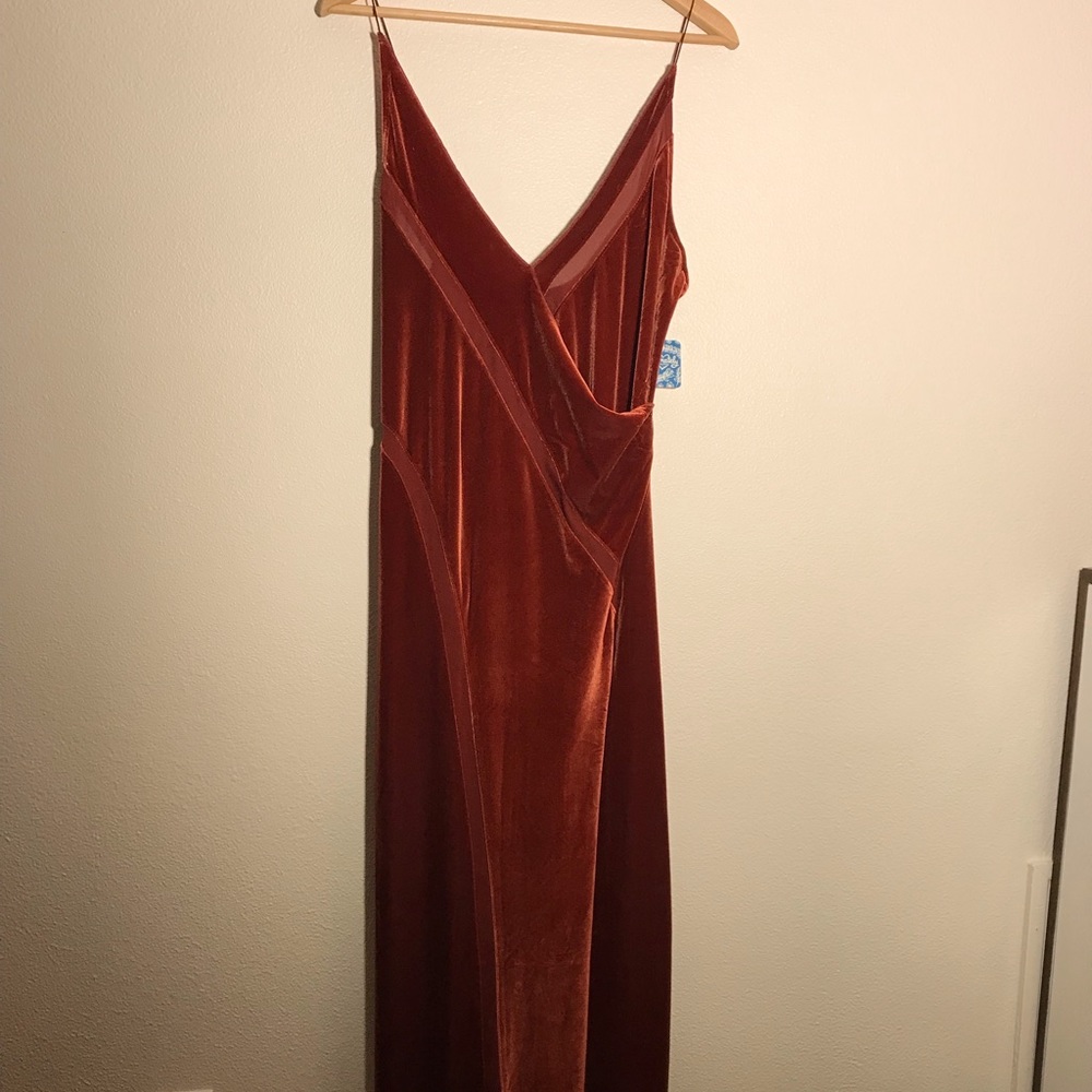 beautiful free people burnt orange slip dress